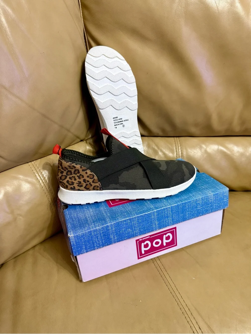 POP Archer Camo Green Slip-On Sneakers Women’s 7M NIB